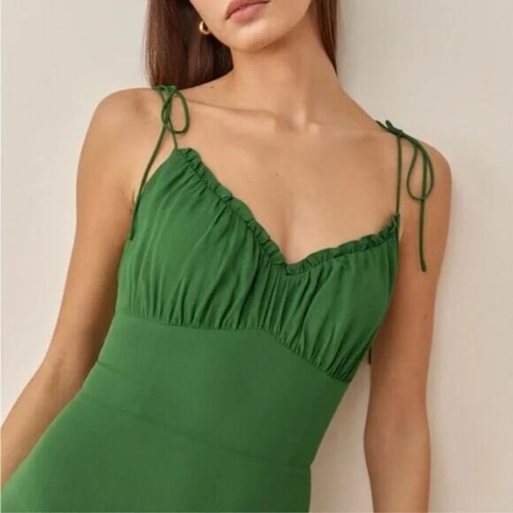 REFORMATION Esther Dress Kelly Size 0 - Picture 3 of 8